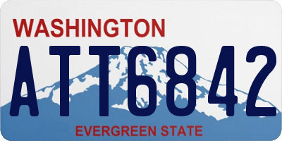 WA license plate ATT6842