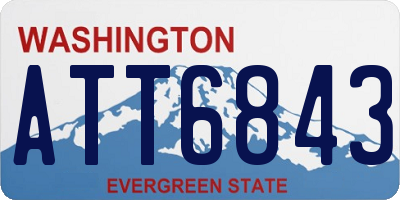 WA license plate ATT6843