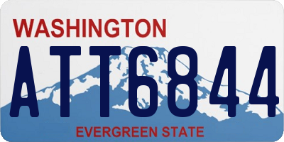 WA license plate ATT6844