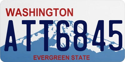 WA license plate ATT6845