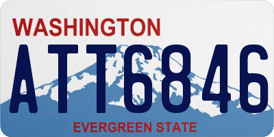 WA license plate ATT6846
