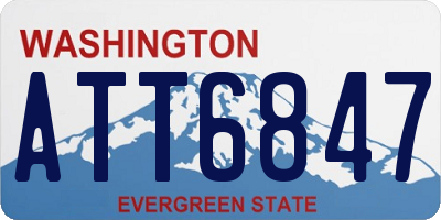 WA license plate ATT6847