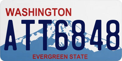 WA license plate ATT6848