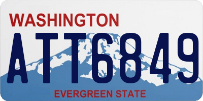 WA license plate ATT6849