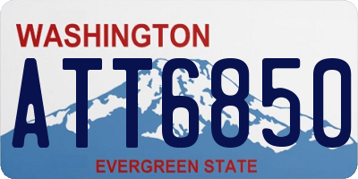 WA license plate ATT6850