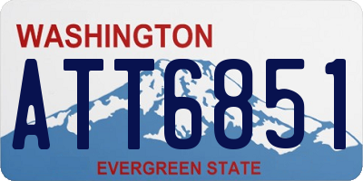 WA license plate ATT6851