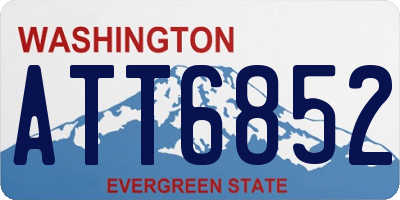 WA license plate ATT6852