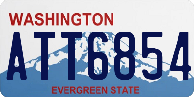 WA license plate ATT6854