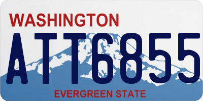 WA license plate ATT6855