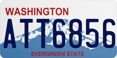 WA license plate ATT6856
