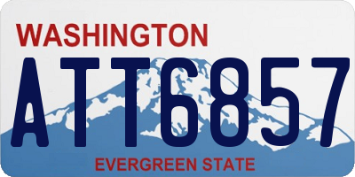 WA license plate ATT6857
