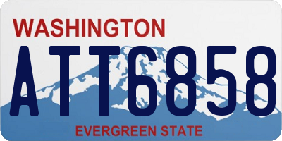 WA license plate ATT6858