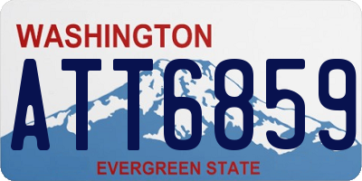 WA license plate ATT6859