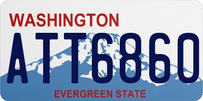 WA license plate ATT6860