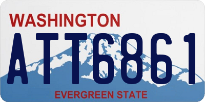 WA license plate ATT6861