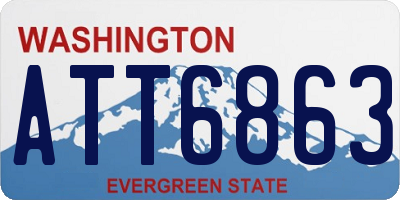 WA license plate ATT6863