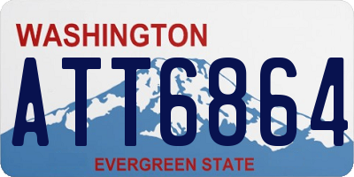 WA license plate ATT6864