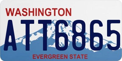 WA license plate ATT6865