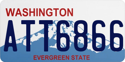 WA license plate ATT6866