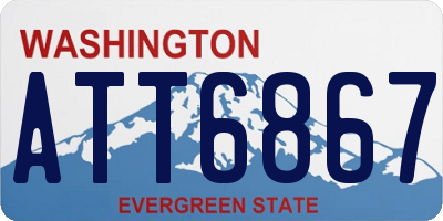 WA license plate ATT6867