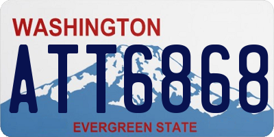 WA license plate ATT6868