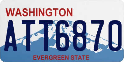 WA license plate ATT6870