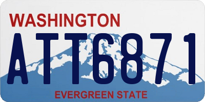 WA license plate ATT6871