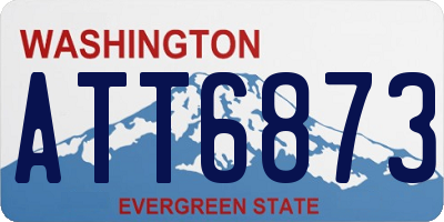 WA license plate ATT6873