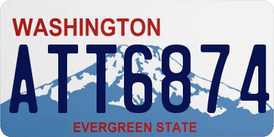 WA license plate ATT6874