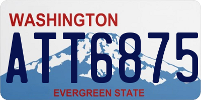 WA license plate ATT6875