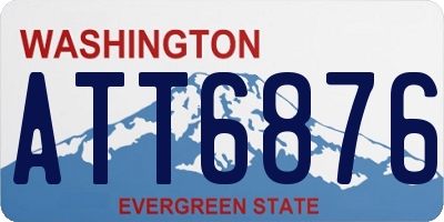WA license plate ATT6876