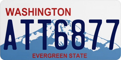 WA license plate ATT6877