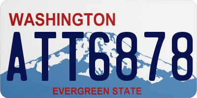 WA license plate ATT6878