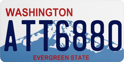 WA license plate ATT6880