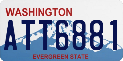 WA license plate ATT6881