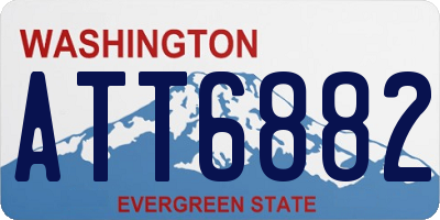 WA license plate ATT6882