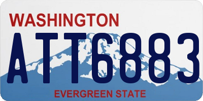 WA license plate ATT6883