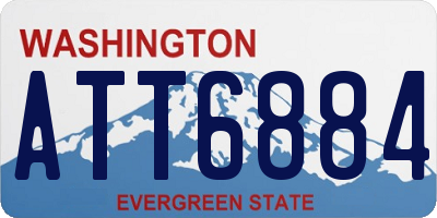 WA license plate ATT6884
