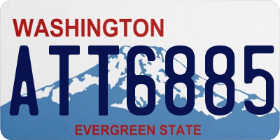 WA license plate ATT6885