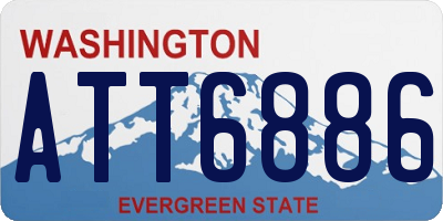 WA license plate ATT6886