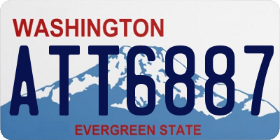 WA license plate ATT6887