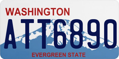 WA license plate ATT6890