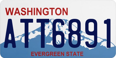 WA license plate ATT6891