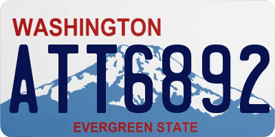 WA license plate ATT6892