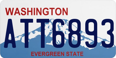WA license plate ATT6893