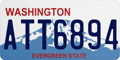 WA license plate ATT6894