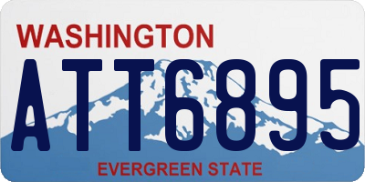 WA license plate ATT6895