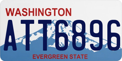 WA license plate ATT6896