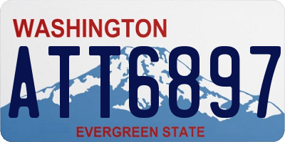 WA license plate ATT6897