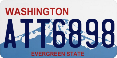 WA license plate ATT6898